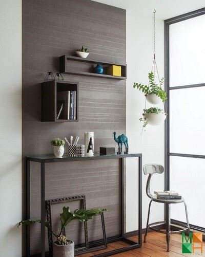 Giấy dán tường Nhật Bản giả gỗ với gam màu dịu mắt hiện đại