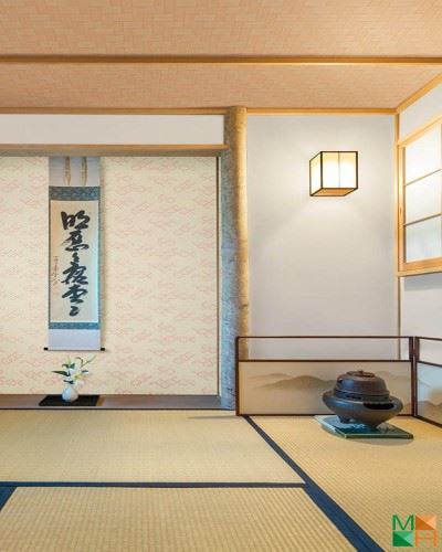 Giấy dán tường Nhật Bản giả gạch mang vẻ cổ xưa vào nhà