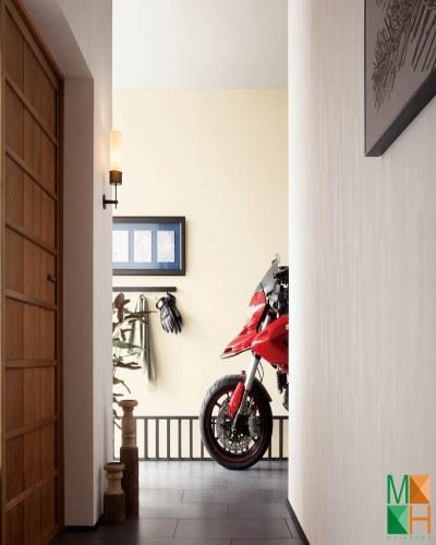 Giấy dán tường Nhật Bản trơn mang lại ấn tượng cho phong cách hiện đại 