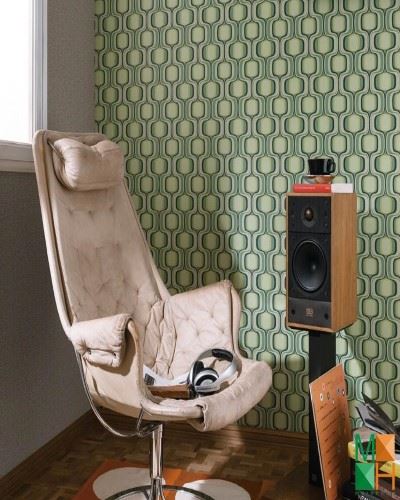 Giấy dán tường Nhật Bản họa tiết lượn sóng đều ấn tượng