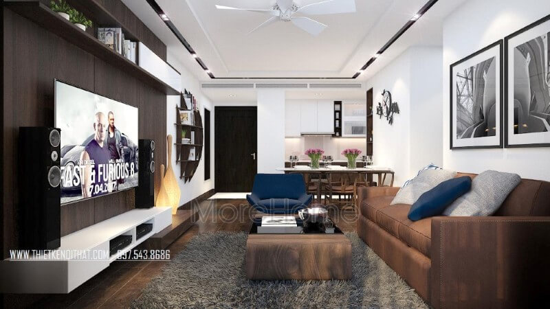 Thiết kế nội thất chung cư Home City phong cách hiện đại trẻ trung, cá tính mà không kém phần tinh tế, thanh lịch Mẫu thiết kế nội thất chung cư đẹp
