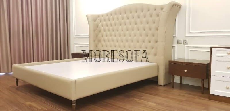 Sản xuất giường ngủ hiện đại bọc da cao cấp cho phòng ngủ 